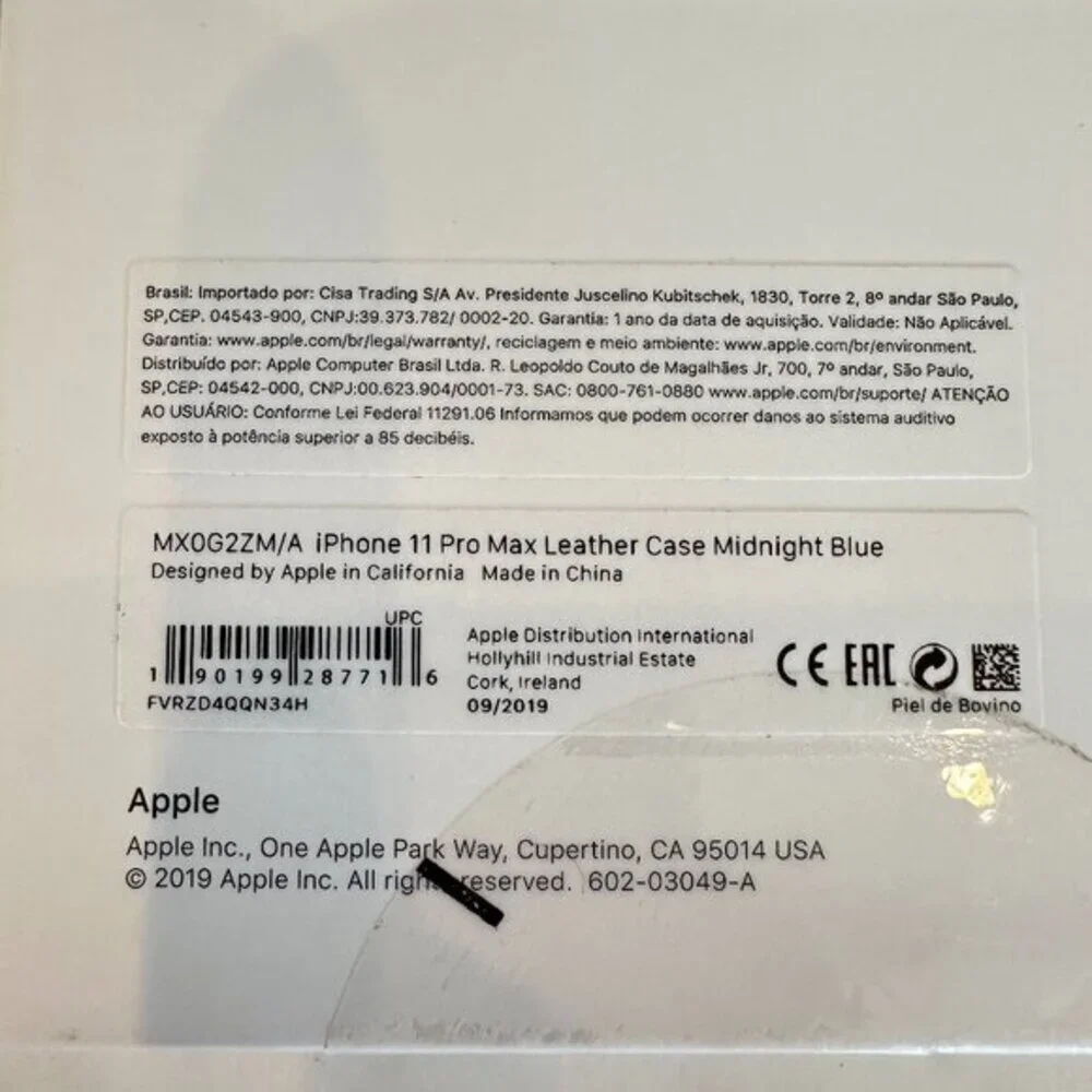 Apple iPhone 11 Pro Max Leather Phone Case Midnight‎ Blue NWT